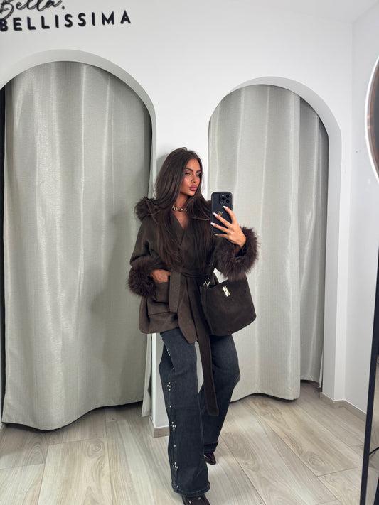 Sac cuir mocca