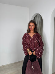 Sac cuir Idal bordeau