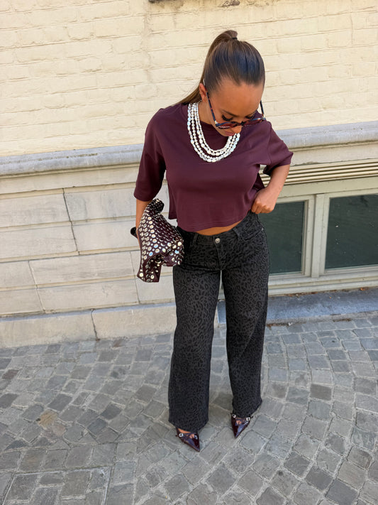Jeans Davina print léopard