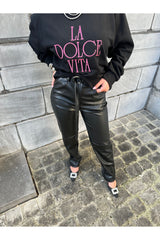 Pantalon simili cuir Liv