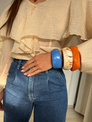 Bracelet jonc bleu