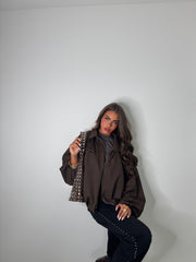 Veste capucine marron