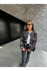 Veste matelassée imprimé astro