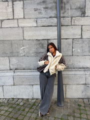 Veste moumoute léopard