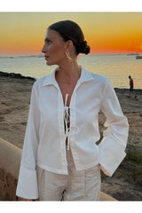 Chemisier Lino blanc