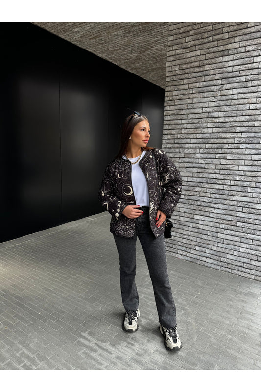 Veste matelassée imprimé astro