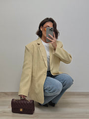 Blazer à strass jaune beurre