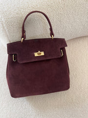Sac cuir Kelly bordeau