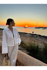 Chemisier Lino blanc