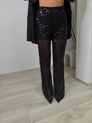 Pantalon sequins noir Anako