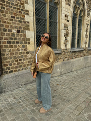 Oversized shiny bomber