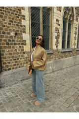 Oversized shiny bomber