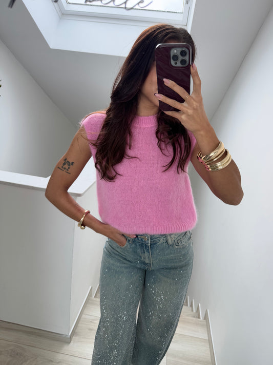 Pull mohair rose