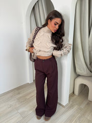 Pantalon tapa bordeau