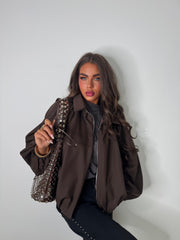 Veste capucine marron