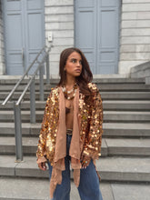 Gilet kimono dahlia cuivré