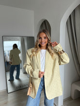 Blazer à strass jaune beurre