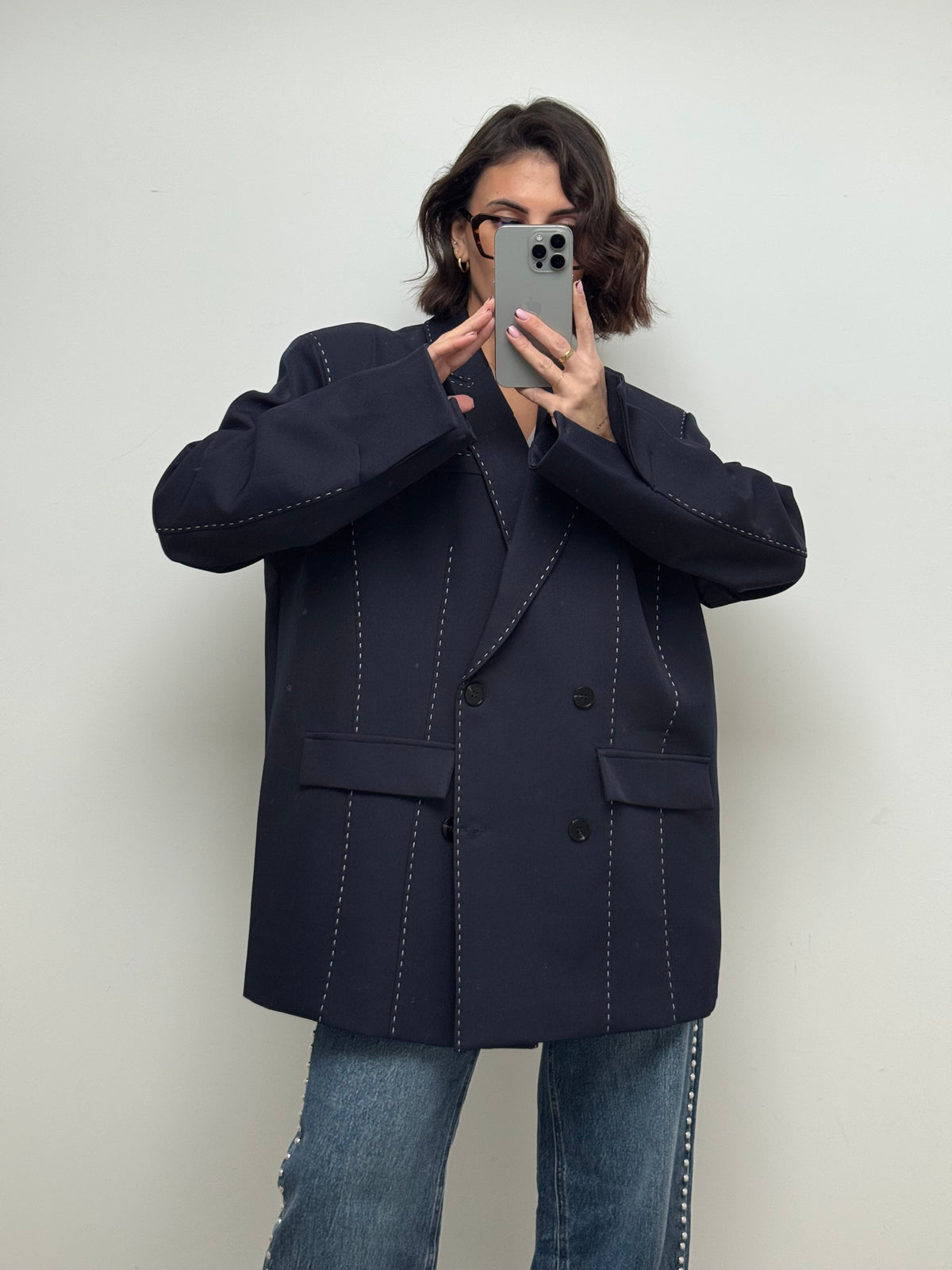 Blazer Times bleu nuit