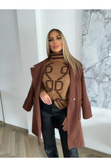 Coat KATALYA chocolate