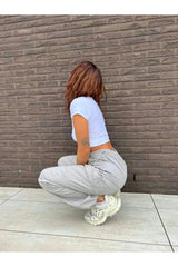 Perlgrau Janet Cargo Hosen