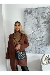 Coat KATALYA chocolade