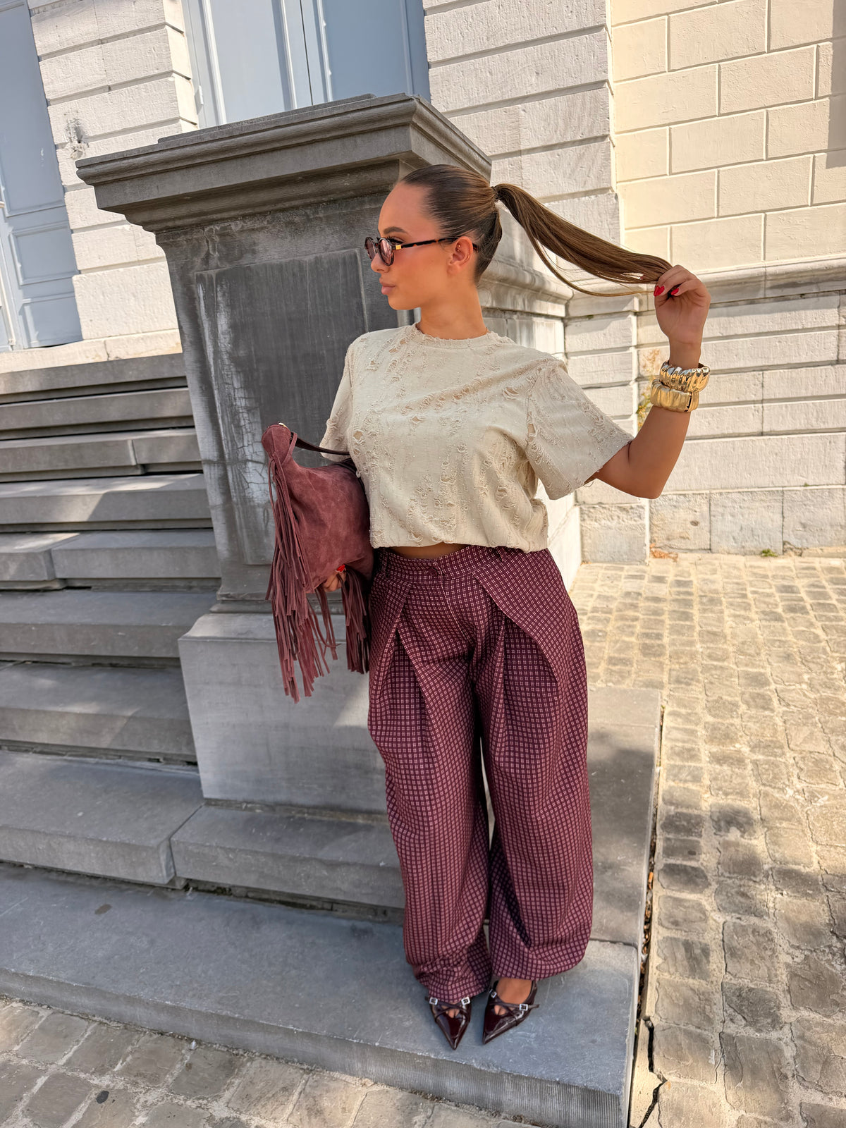 Pantalon Bala burgundy