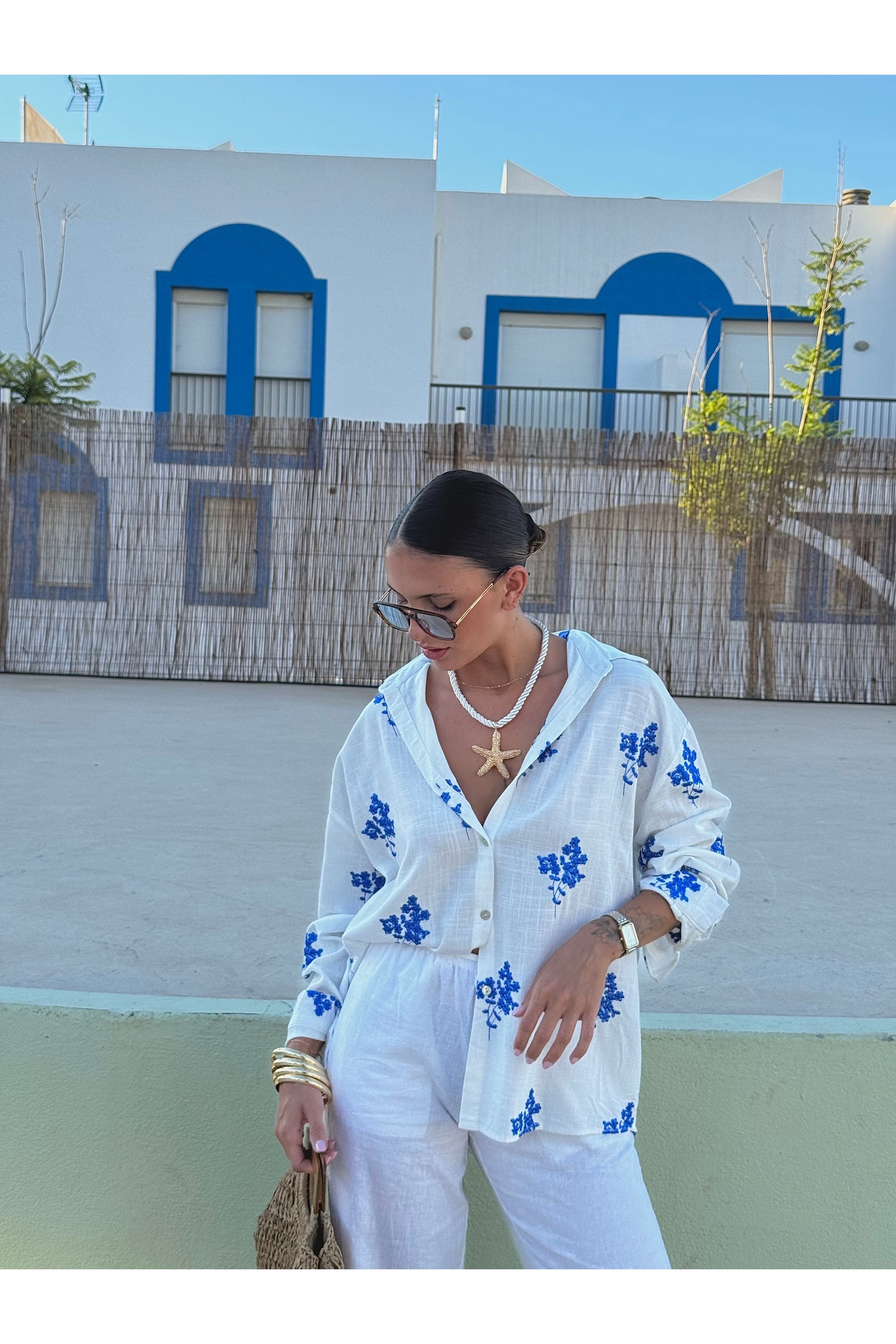 Chemise brodée janelle