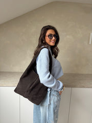 Sac cabas cuir marron