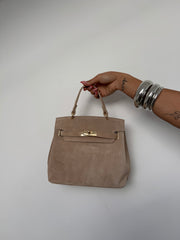 Sac cuir Kelly beige
