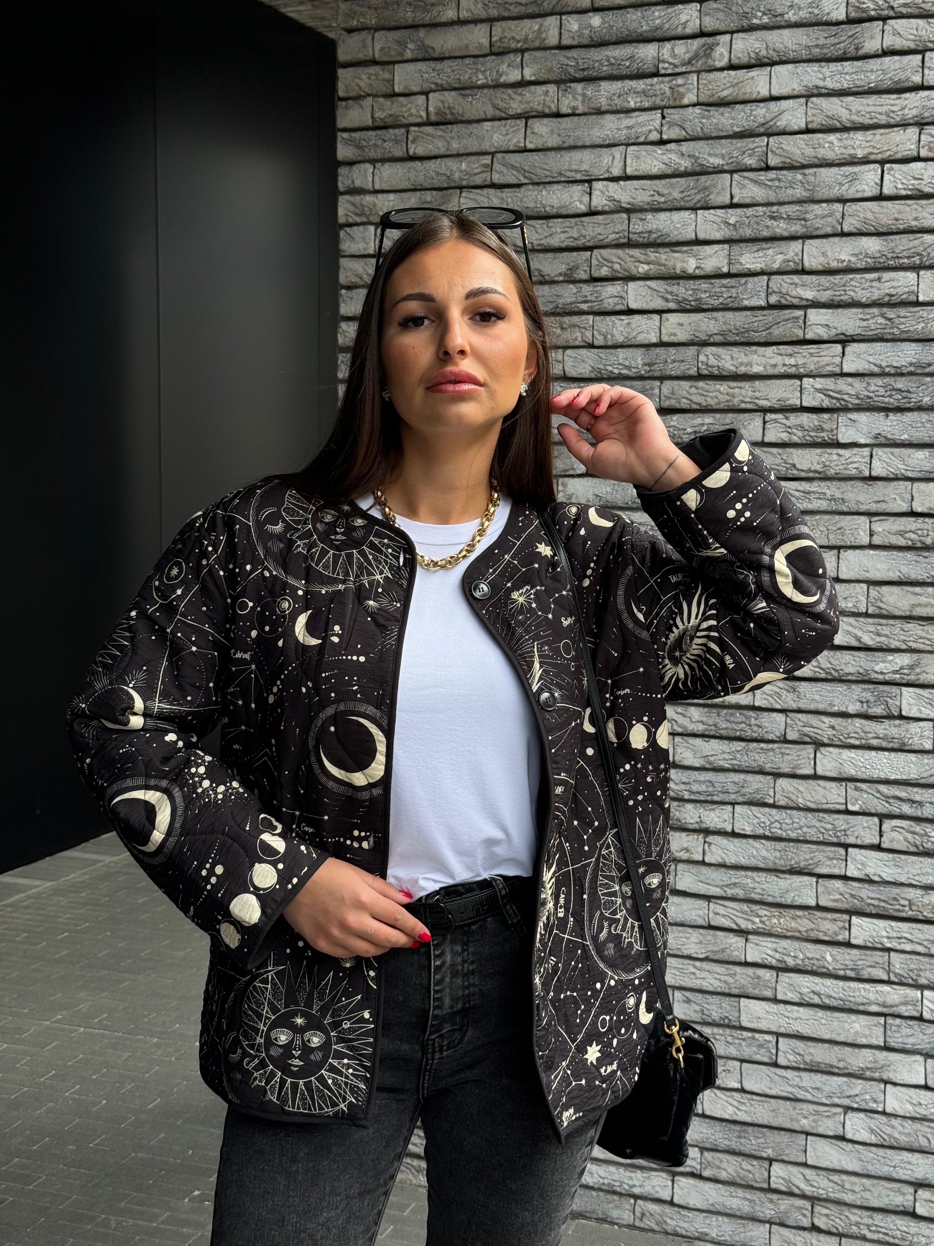 Veste matelassée imprimé astro