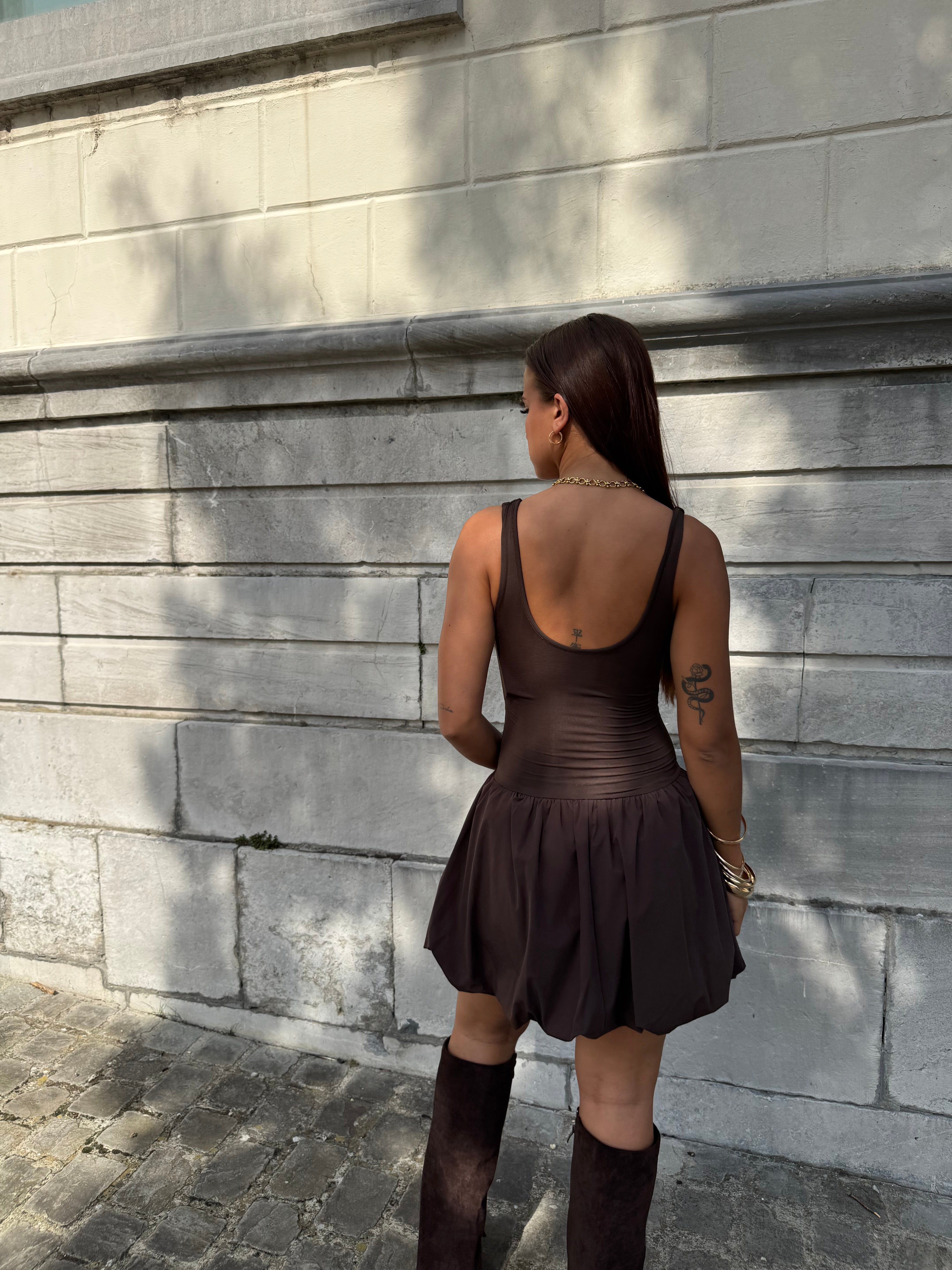 Robe Rynae marron