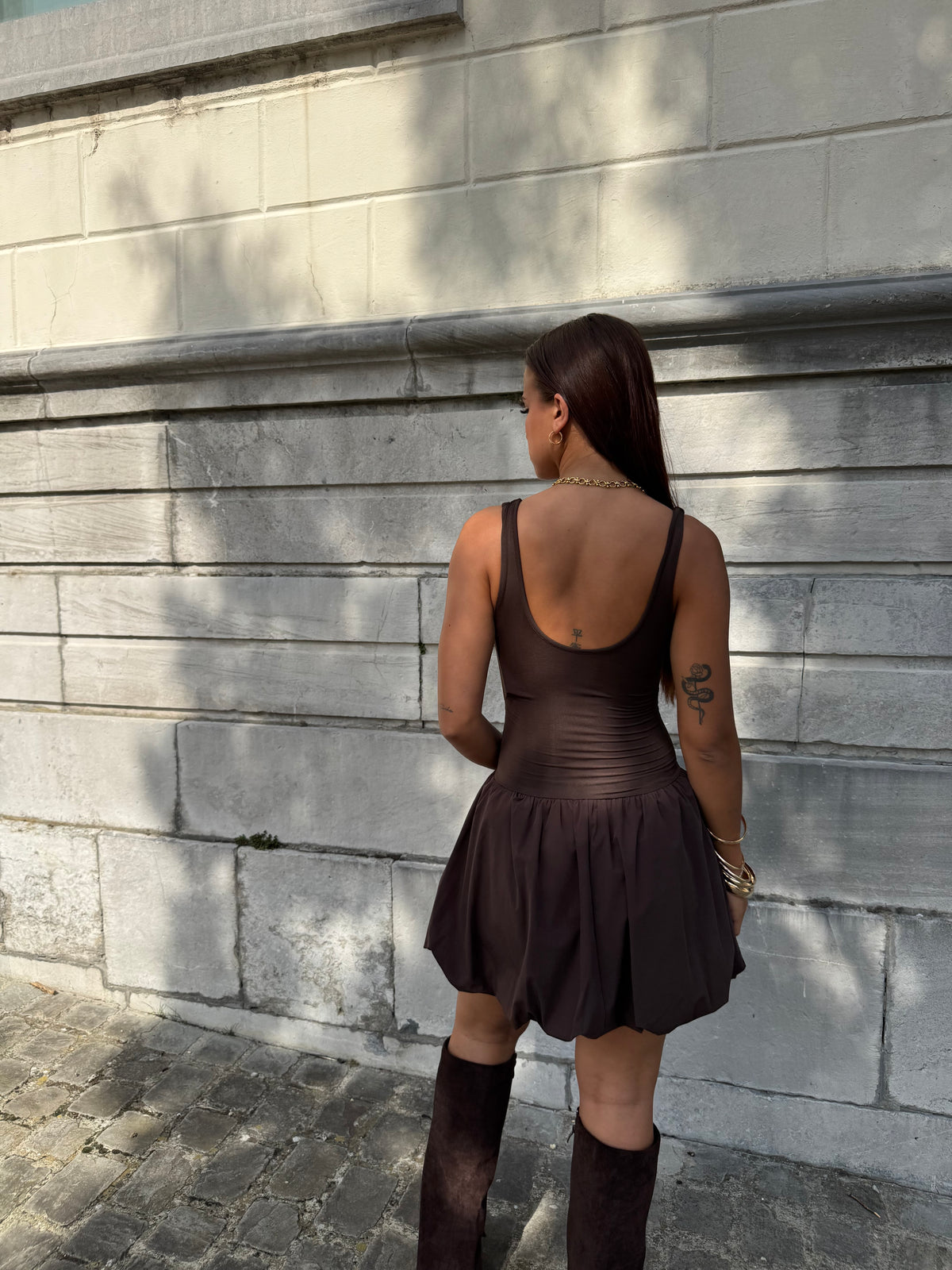 Robe Rynae marron