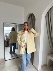 Blazer à strass jaune beurre