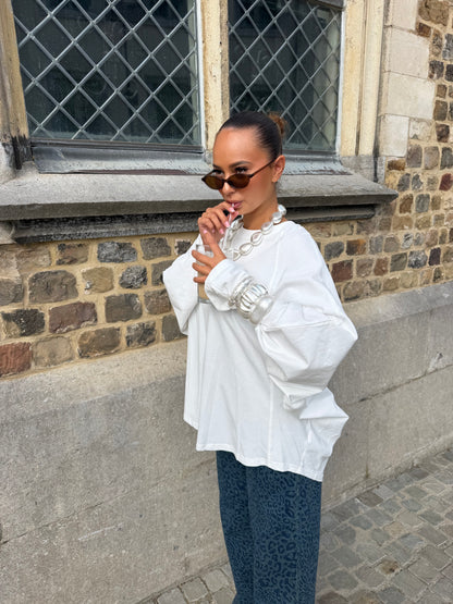 T-shirt manche longue blanc