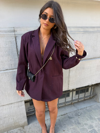 Blazer à strass burgundy