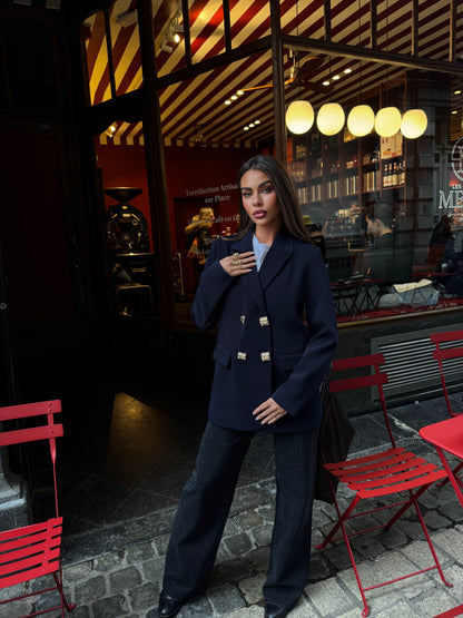 Blazer inez bleu nuit