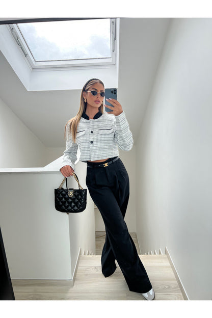 Zwarte lize broek