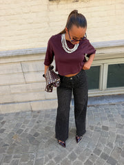 Jeans Davina print léopard