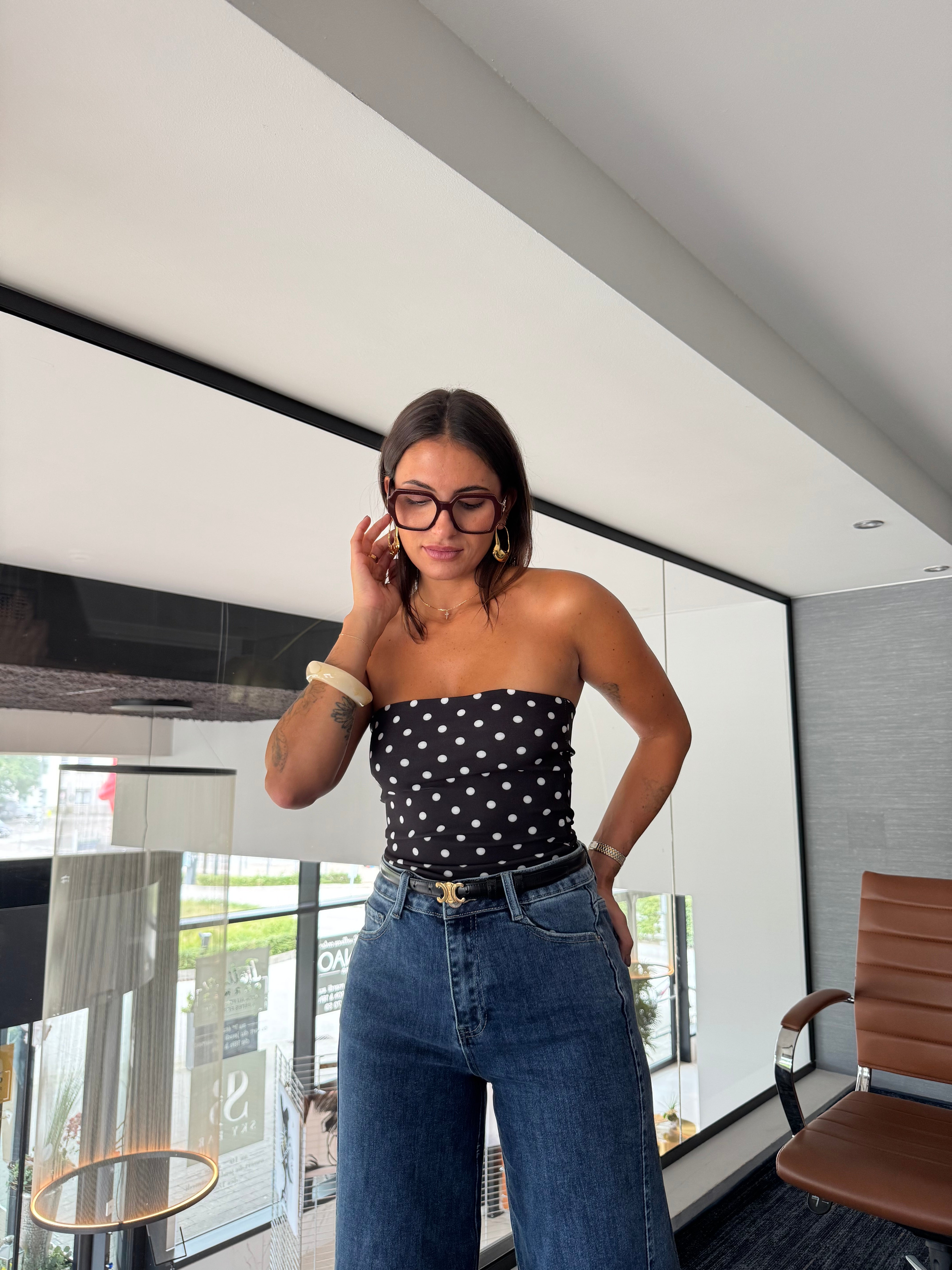 Top bustier escada noir