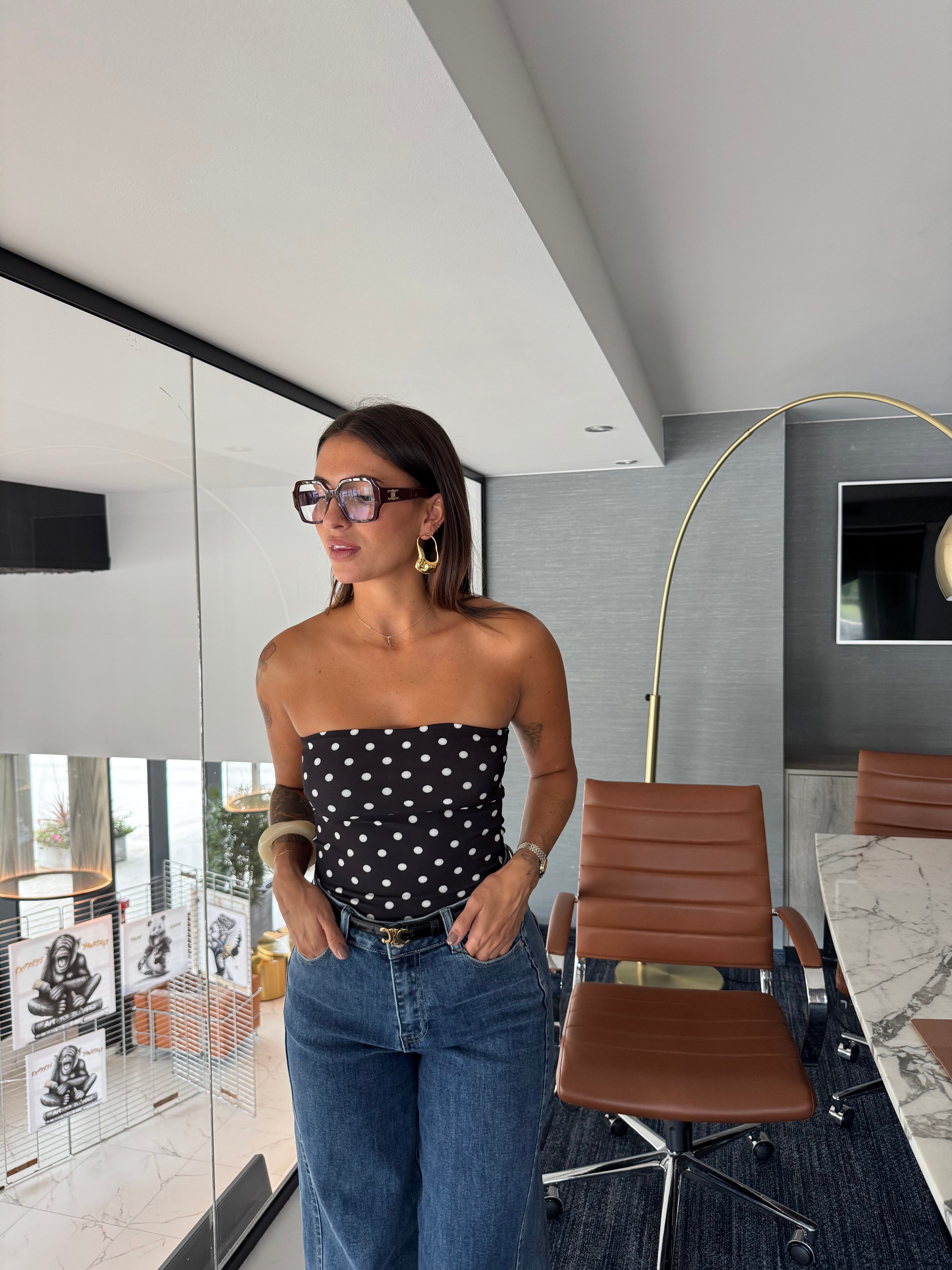 Top bustier escada noir
