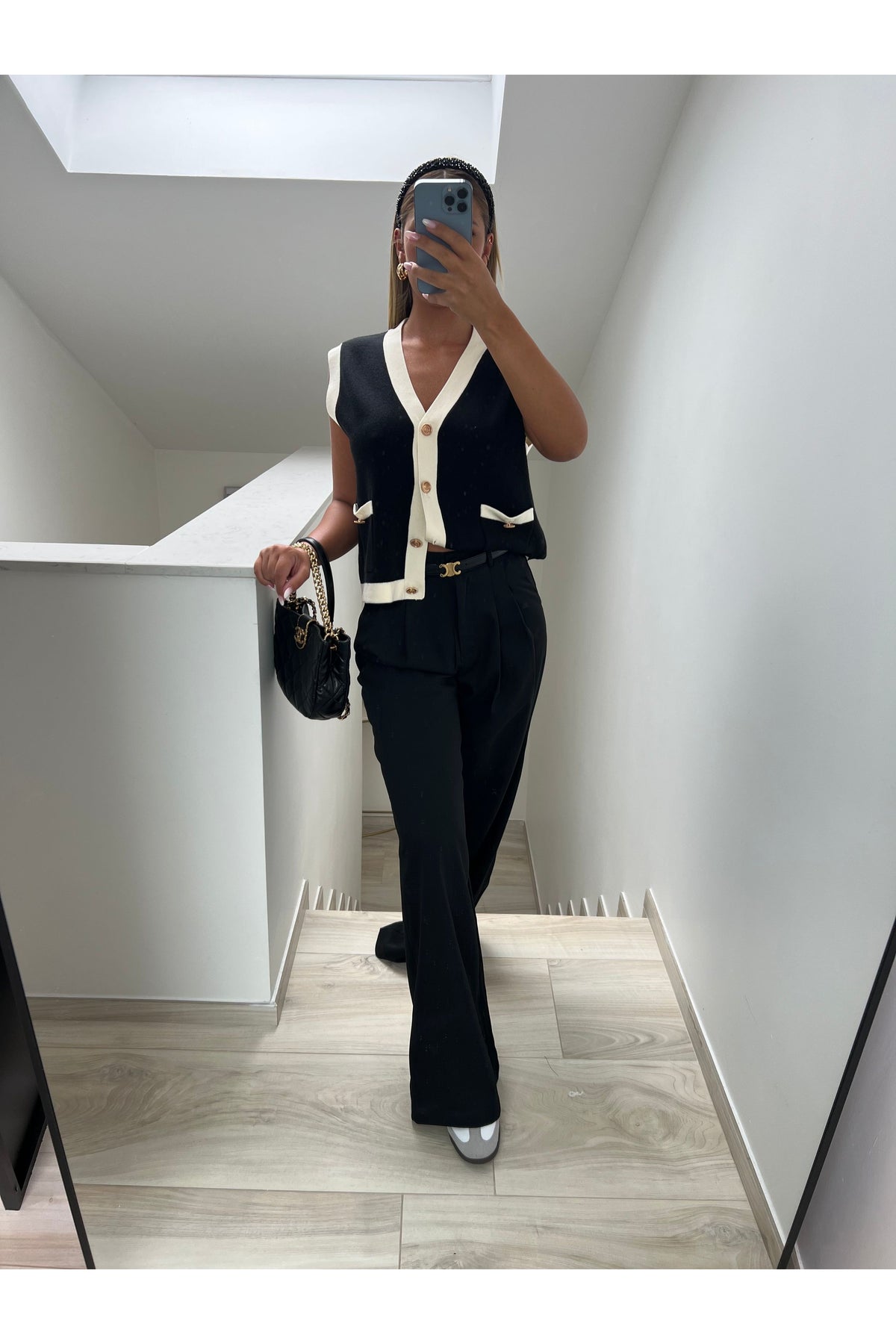 Zwarte lize broek