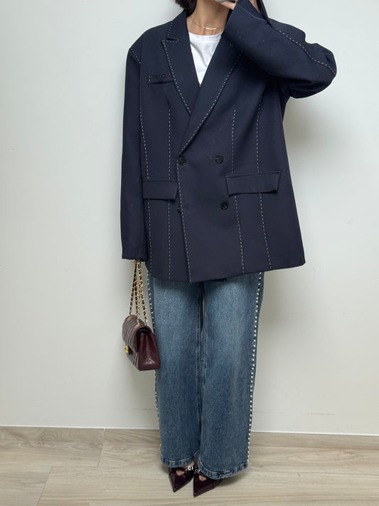Blazer Times bleu nuit
