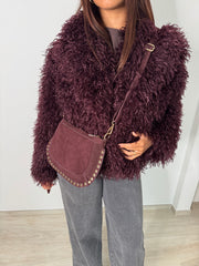 Sac cuir Aliénor bordeau