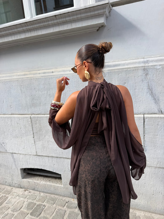 Blouse Letizia marron