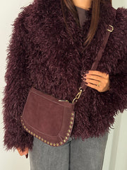 Sac cuir Aliénor bordeau