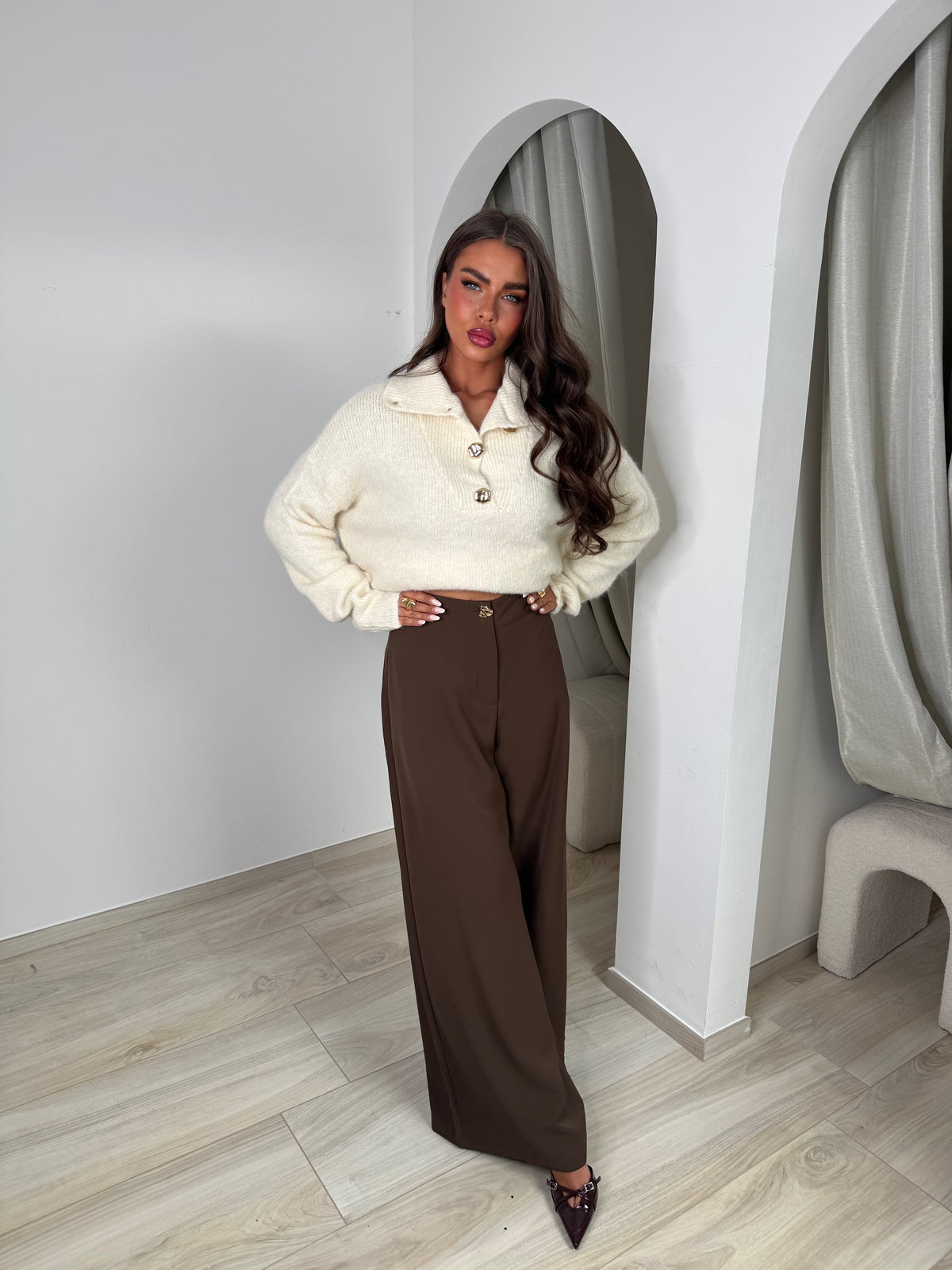Pantalon Asami marron