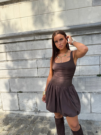 Robe Rynae marron