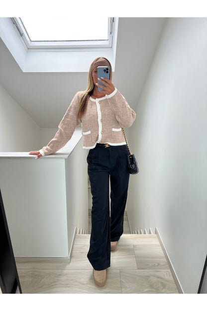 Zwarte lize broek