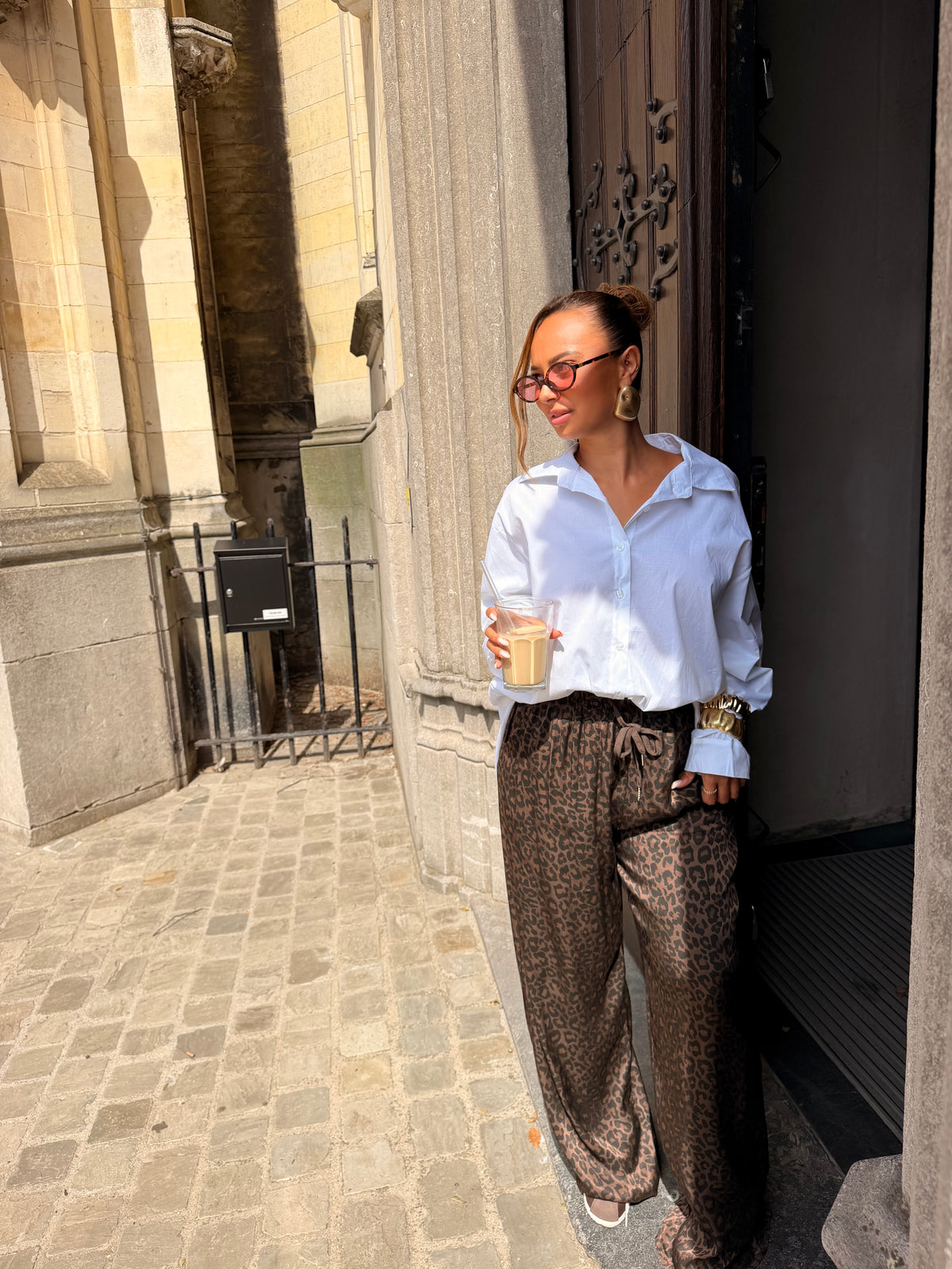 Pantalon print léopard