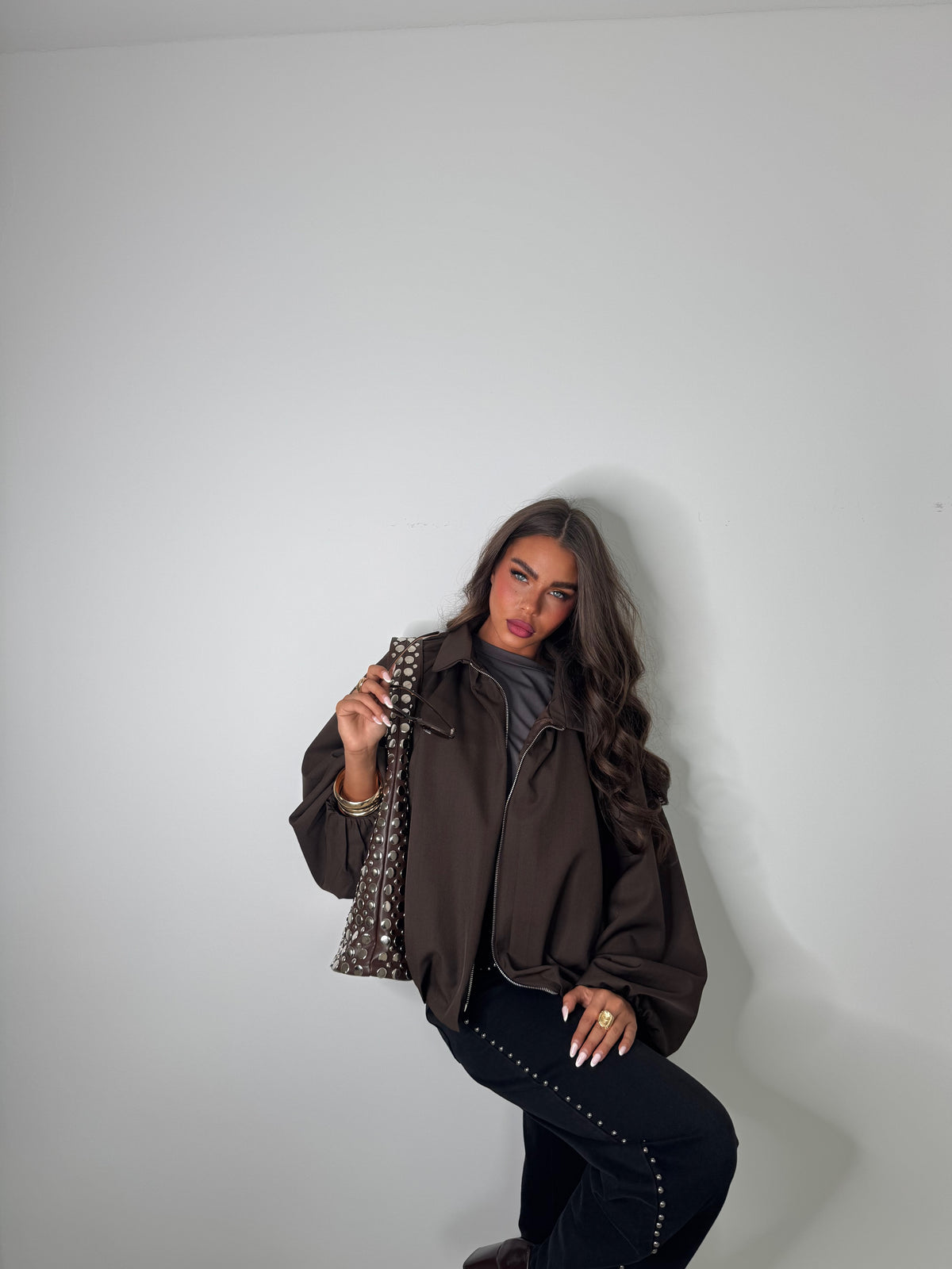 Veste capucine marron